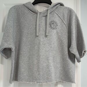 Gymshark Heather Gray Short Sleeve Hoodie